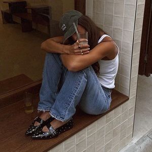 Pull & Bear Ballet Flats with Studs